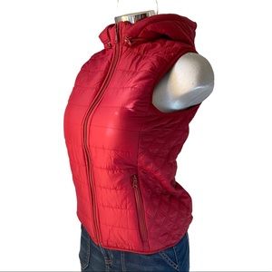 Puffer Down Vest Jacket Removable Hood Athleisure Outdoor Camping Layer Casual S